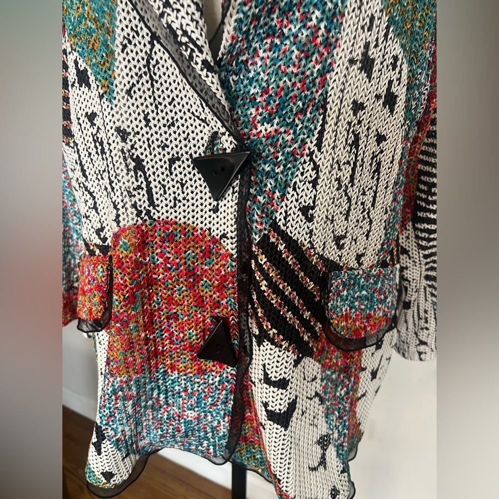 T&J Designs Multicolor Patterned Blazer - Picture 5 of 15